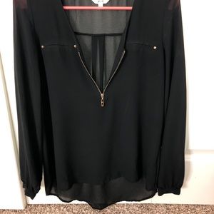 Black Long Sleeve Top